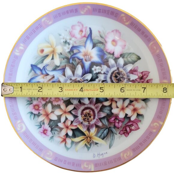 Vintage Danbury Mint "Flowers of Brazil" Collector Plate by Doug Hague 1990 - Picture 6 of 6